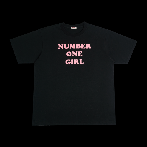 ROSÉ [ROSIE]NUMBER ONE GIRL BLACK T-SHIRT