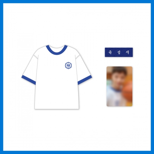 육성재(YOOK SUNGJAE)_09.반팔 티셔츠&와펜명찰 세트_2025 YOOK SUNG JAE FANCON [THE BLUE JOURNEY] OFFICIAL MD