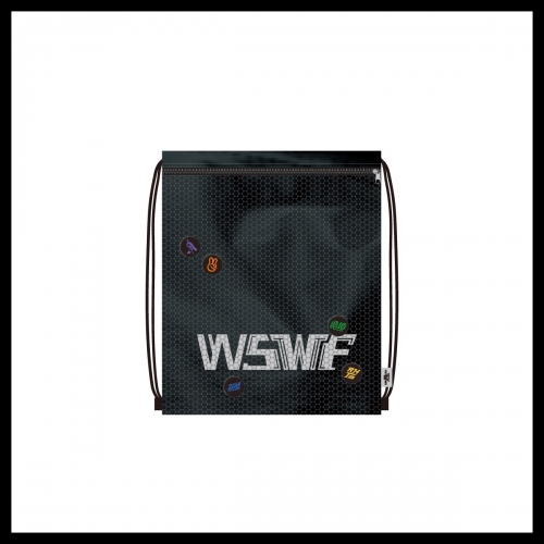 WSWF_04.STRING BAG & PIN BUTTON SET_WORLD OF STREET WOMAN FIGHTER [THE REAL STAGE] TOUR OFFICIAL MD