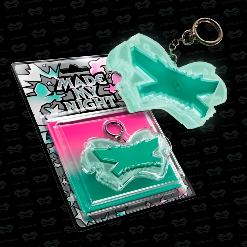 르세라핌 (LE SSERAFIM) - 2nd Single Album 'Made My Night' (Glow Clicker Keychain (Mint ver.))